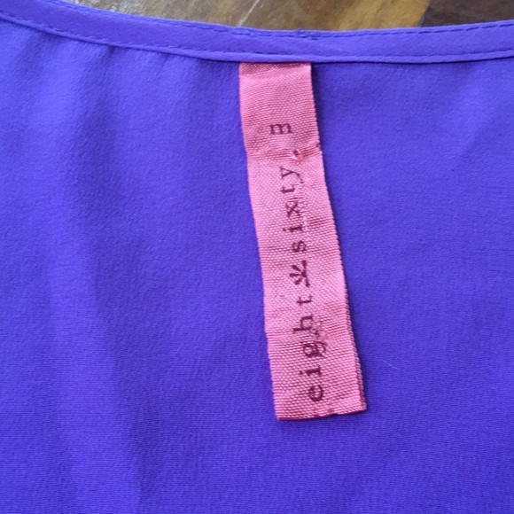 Gorgeous purple silk tunic with zipper - Picture 2 of 4
